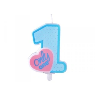 Narozeninová svíčka 1 - modrá