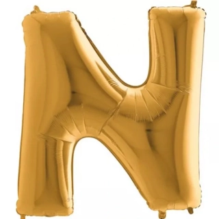 Foliové písmeno N zlaté 102 cm