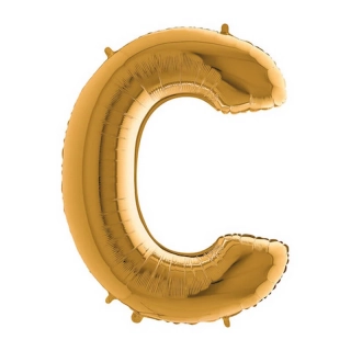 Foliové písmeno C zlaté 102 cm