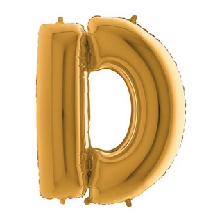 Foliové písmeno D zlaté 102 cm