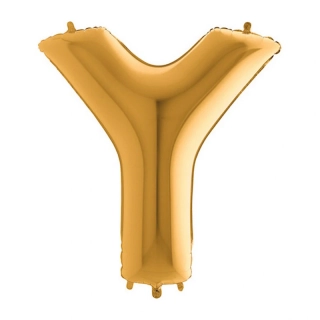Foliové písmeno Y zlaté 102 cm