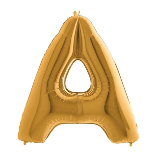 Foliové písmeno A zlaté 102 cm