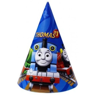 Party papírové čepičky Mašinka Tomáš 6 ks