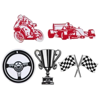 Dřevěné konfety Závodění 10ks 