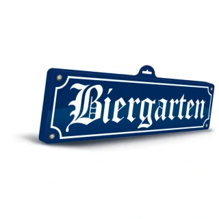 Plastová 3D cedule Biergarten - Oktoberfest