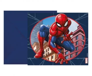 Party pozvánky Spiderman - Crime Fighter 6 ks