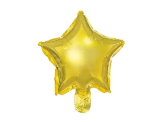 Foliový balonek hvězda zlatá 25 cm - 25 ks