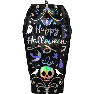 Fóliový balónek Halloween Rakev 38 x 68 cm